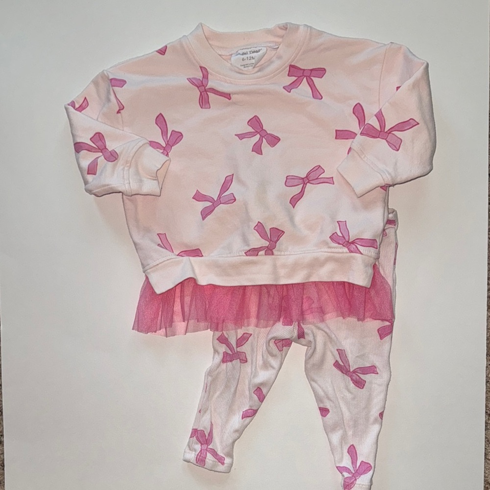 Angel Dear Pink Bow Tutu Set 6-12 months